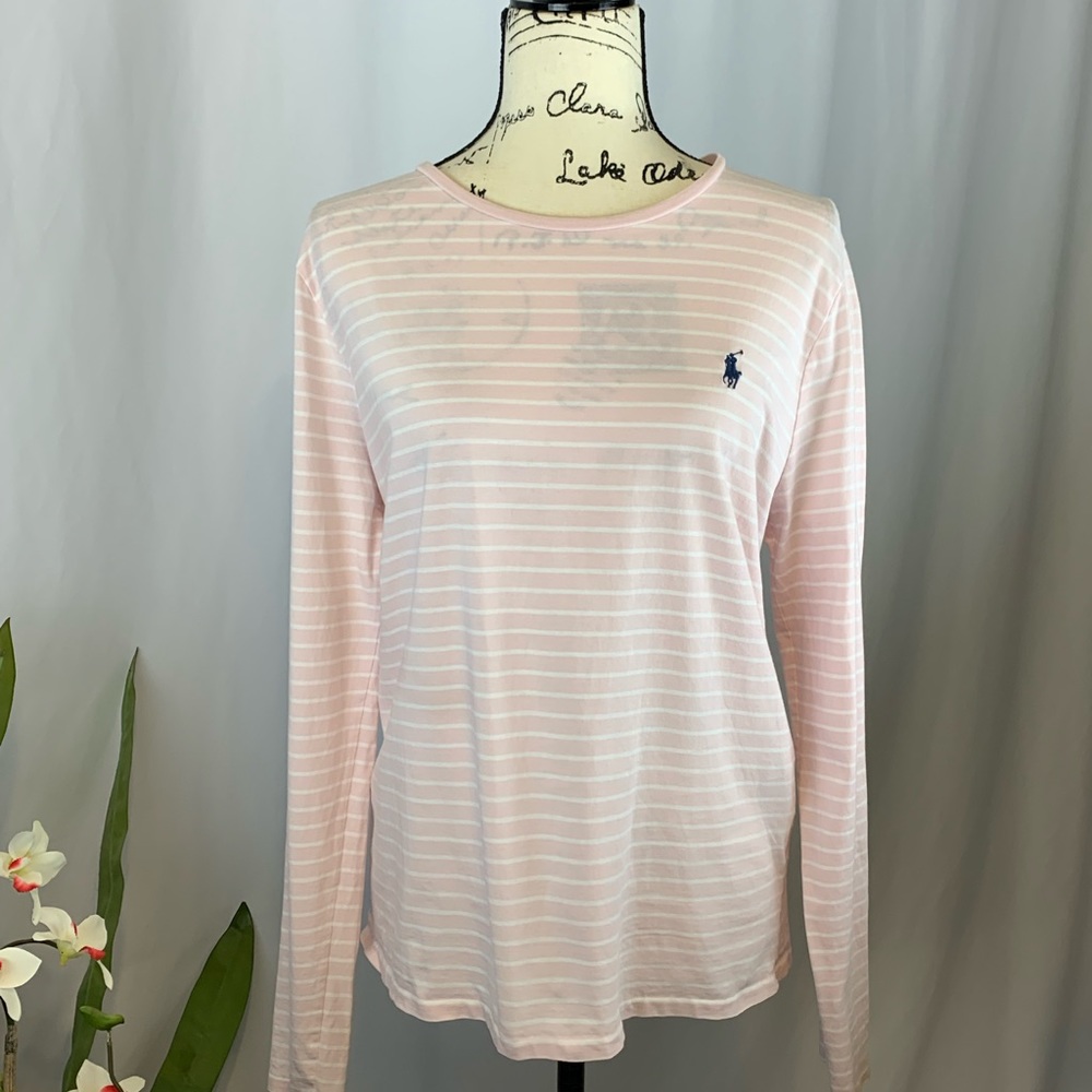 Polo by Ralph Lauren Striped Long Sleeve Cotton Top